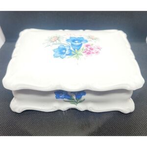 Vintage Rosenthal SELB Germany Rectangular Floral Jewelry Trinket Treasure Box